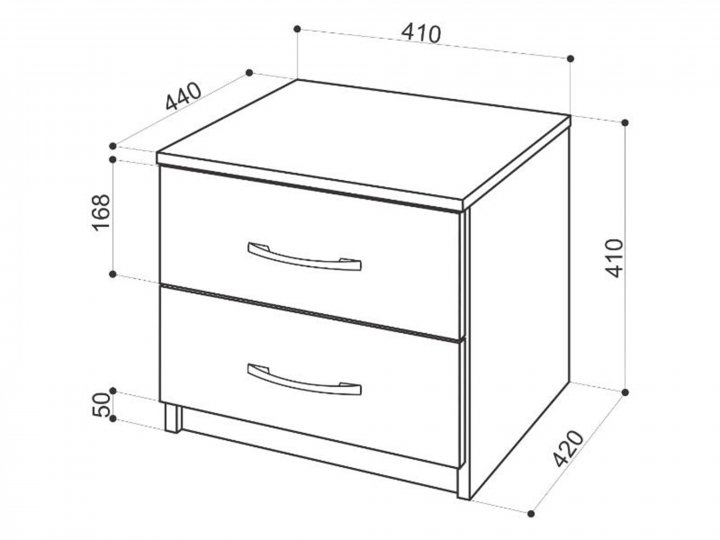 Высота тумбочки у кровати